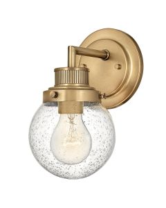 Poppy 1 Light Wall Light - Heritage Brass