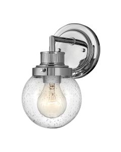 Poppy 1 Light Wall Light - Polished Chrome