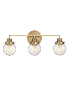 Poppy 3 Light Wall Light - Heritage Brass