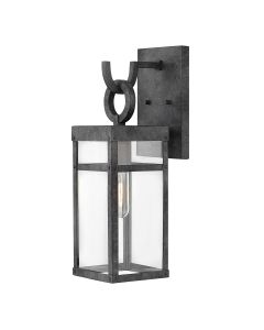 Porter 1 Light Medium Wall Lantern - Aged Zinc