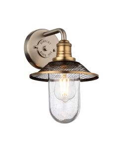 Rigby 1 Light Wall Light - Antique Nickel & Heritage Brass