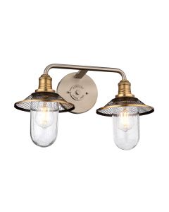 Rigby 2 Light Wall Light - Antique Nickel & Heritage Brass