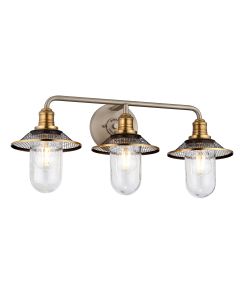 Rigby 3 Light Wall Light - Antique Nickel & Heritage Brass