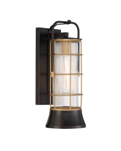 Rivamar 1 Lt Outdoor Wall Light Medium - Black and Gold