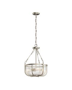 Roux 3 Light Pendant/ Semi-Flush - Brushed Nickel