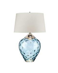 Samara Large Table Lamp - Light Blue - Polished Nickel