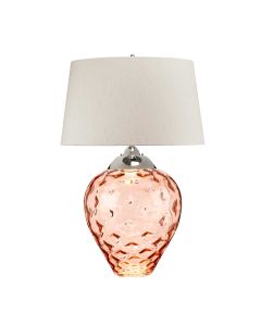 Samara Large Table Lamp - Salmon - Polished Nickel