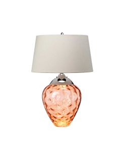 Samara Table Lamp - Salmon - Polished Nickel