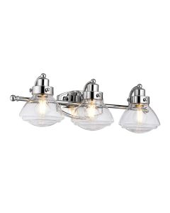 Scholar 3 Light Wall Light - Polished Chrome