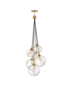 Skye 6 Light Pendant - Heritage Brass