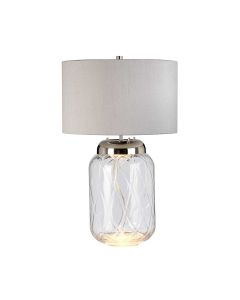 Sola 2 Light Table Lamp - Titanium Shade - Polished Nickel