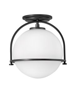 Somerset 1 Light Flush - Black