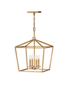 Stinson 4 Light Large Pendant/ Semi-Flush - Distressed Brass