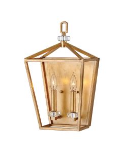 Stinson 2 Light Wall Light - Distressed Brass