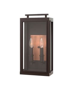 Sutcliffe 2 Light Wall Lantern - Oil Rubbed Bronze & Copper