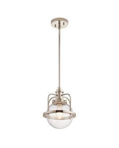 Triocent 1 Light Pendant/ Semi-Flush - Polished Nickel