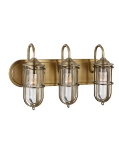 Urban Restoration 3 Light Wall Light - Dark Antique Brass